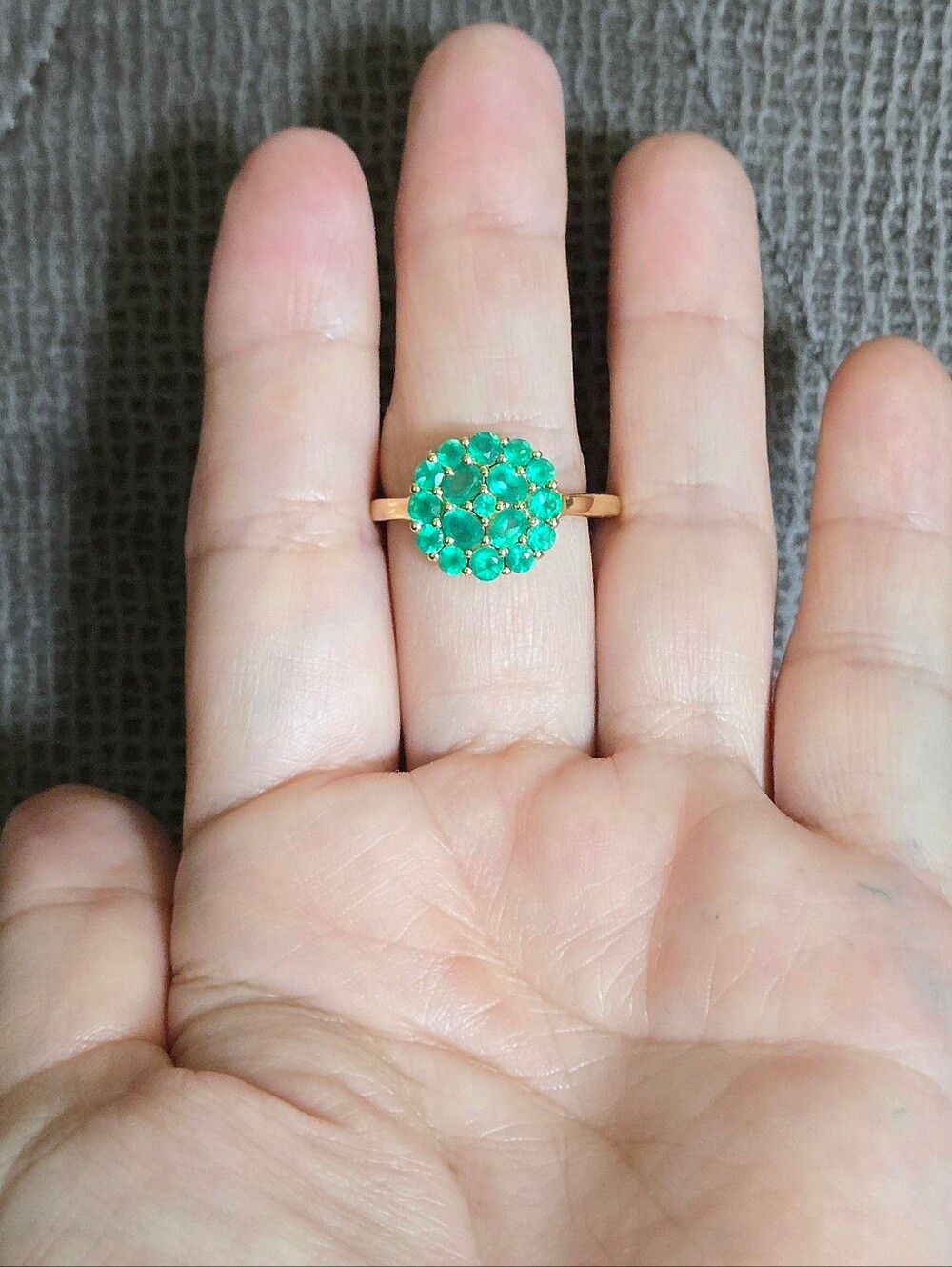 Shivam Green💚 Onyx Floral🌸 Cluster Ring💍 - NWT - Picture 6 of 16